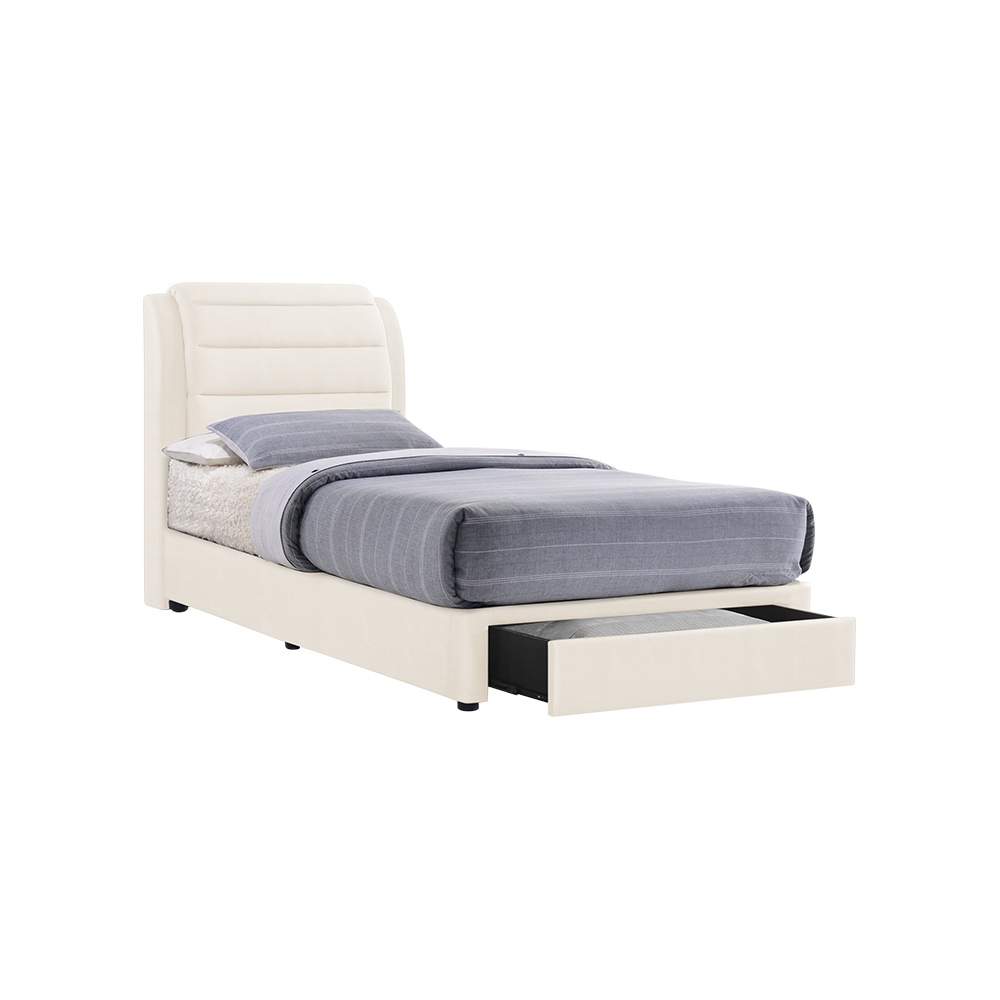 LARA - Mix & Match Divan Bed Frame (with drawer) - Single / Super Single / Queen / King