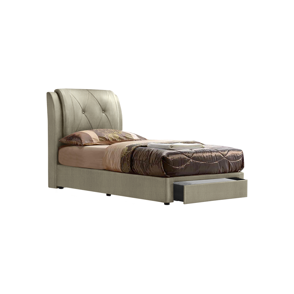 SPENCER - Mix & Match Divan Bed Frame (with drawer) - Single / Super Single / Queen / King