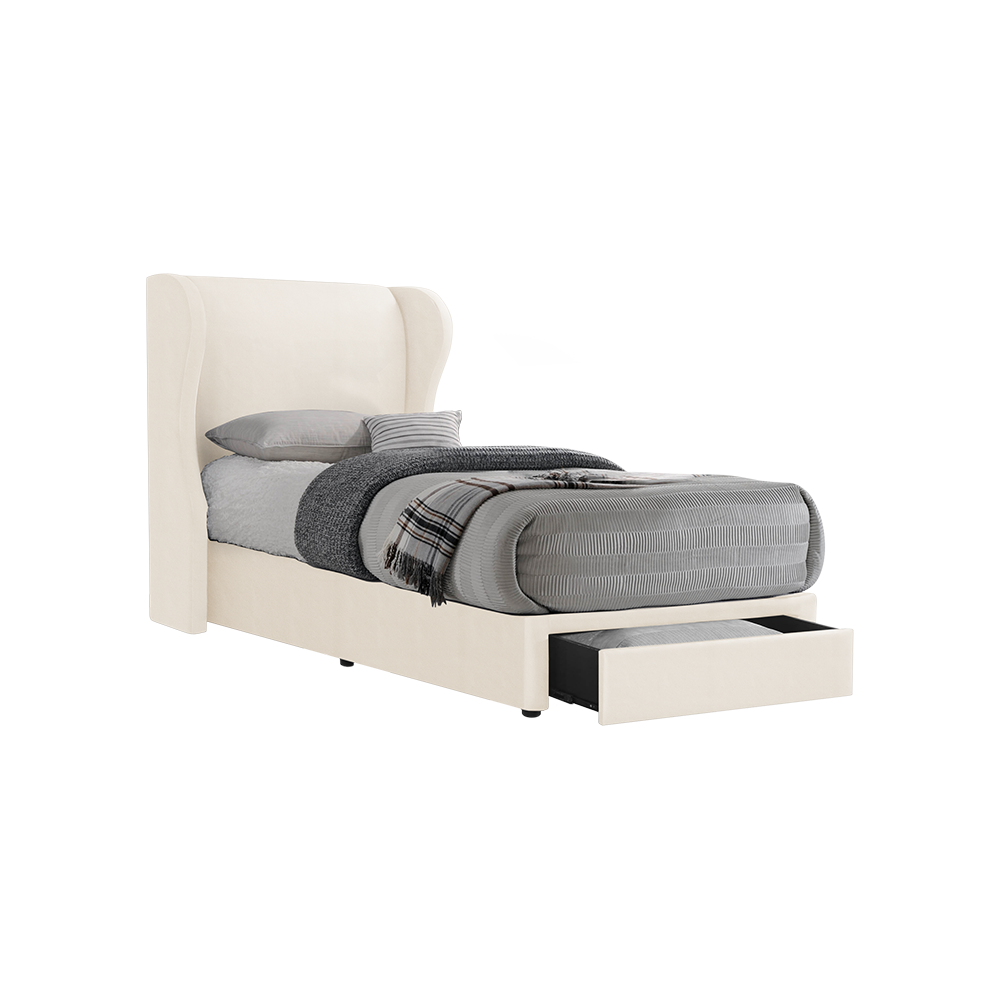 VALENCE - Mix & Match Divan Bed Frame (with drawer) - Single / Super Single / Queen / King