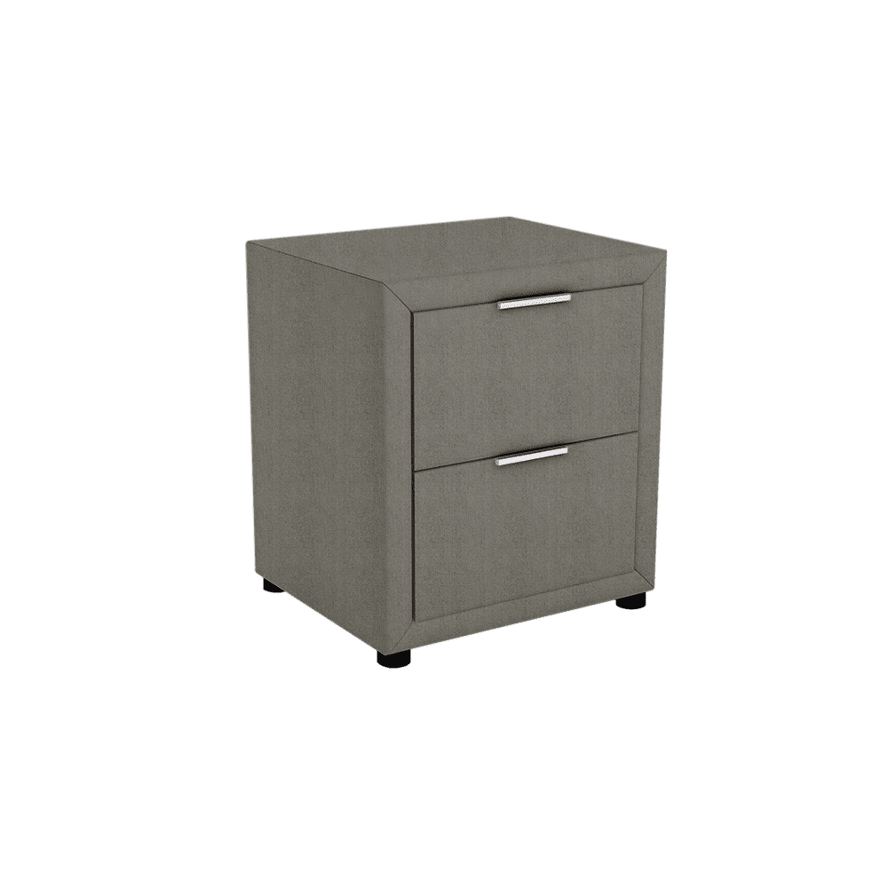 CAMBER - 2-drawer Fabric/PU Bedside Table