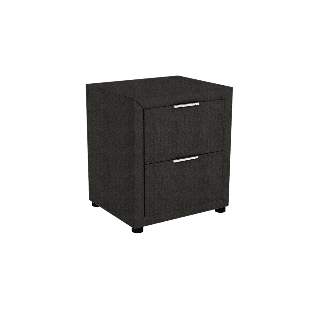 CAMBER - 2-drawer Fabric/PU Bedside Table