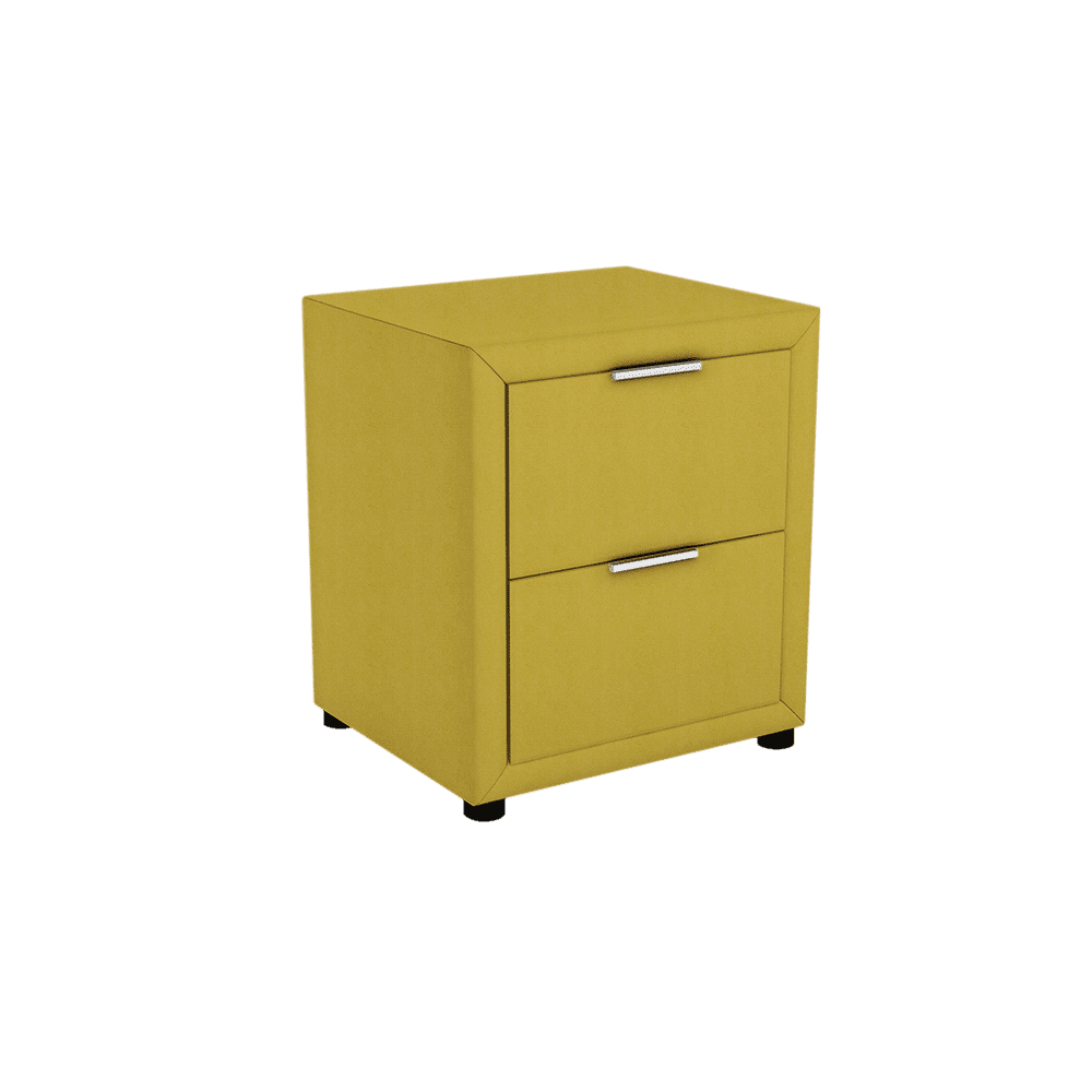 CAMBER - 2-drawer Fabric/PU Bedside Table