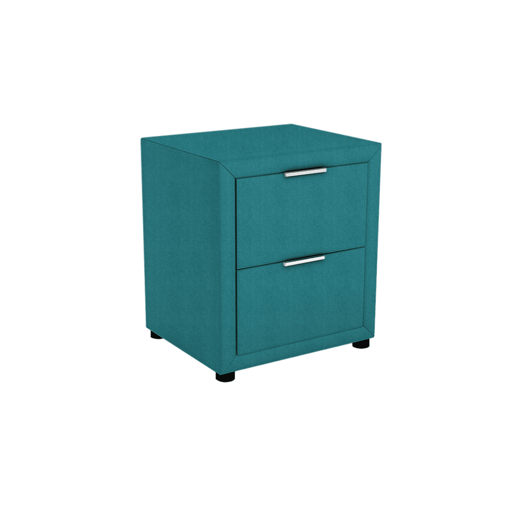 CAMBER - 2-drawer Fabric/PU Bedside Table