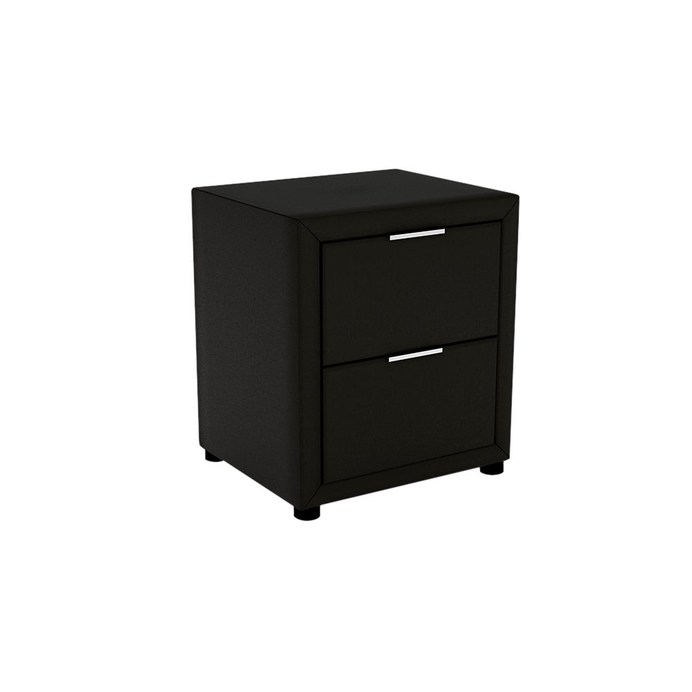 CAMBER - 2-drawer Fabric/PU Bedside Table