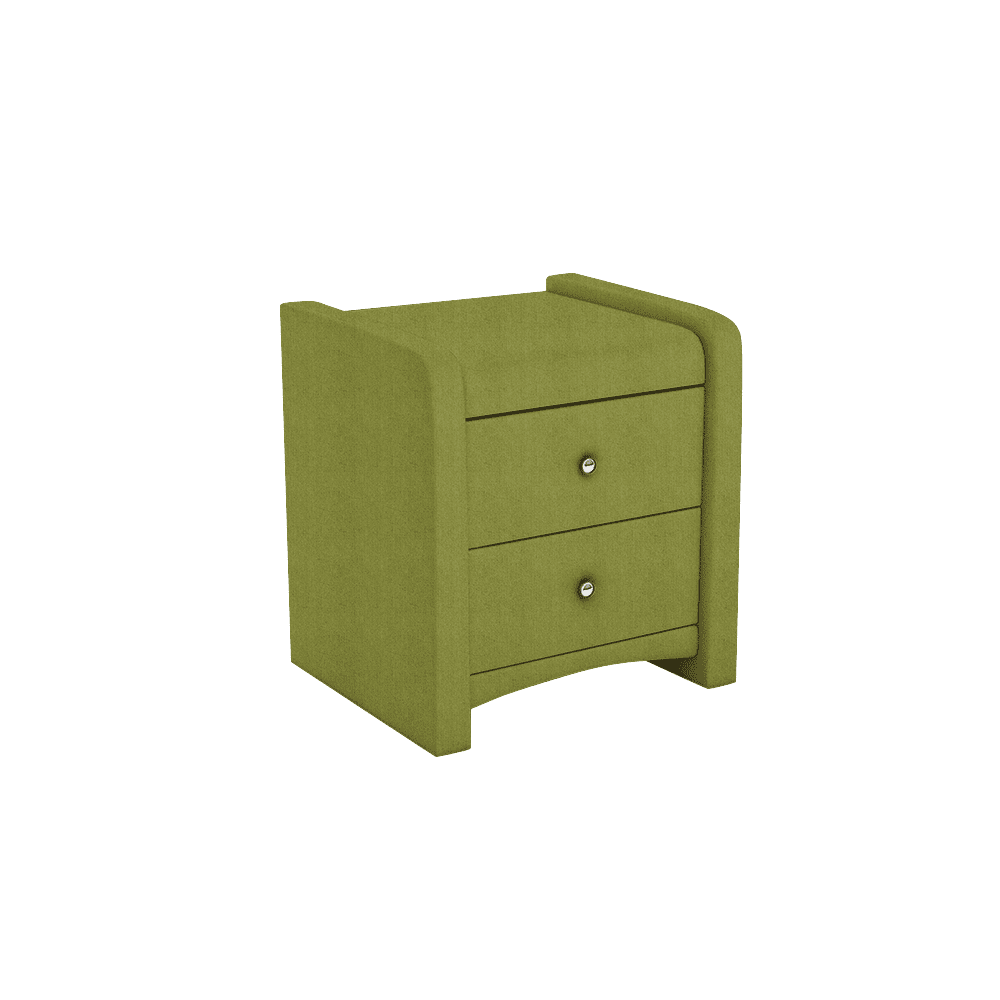CARNAVON - 2-drawer Fabric/PU Bedside Table