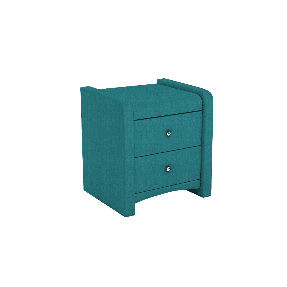 CARNAVON - 2-drawer Fabric/PU Bedside Table