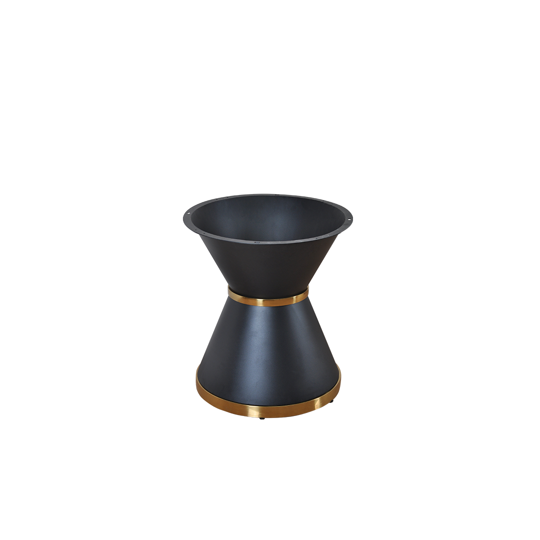 1817A Otto Pedestal Black Gold Metal Base