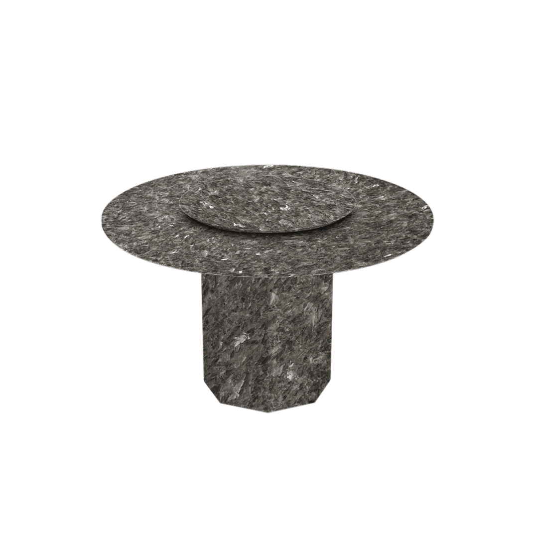 4.3ft Round Pearl Stone Natural Marble Dining Table