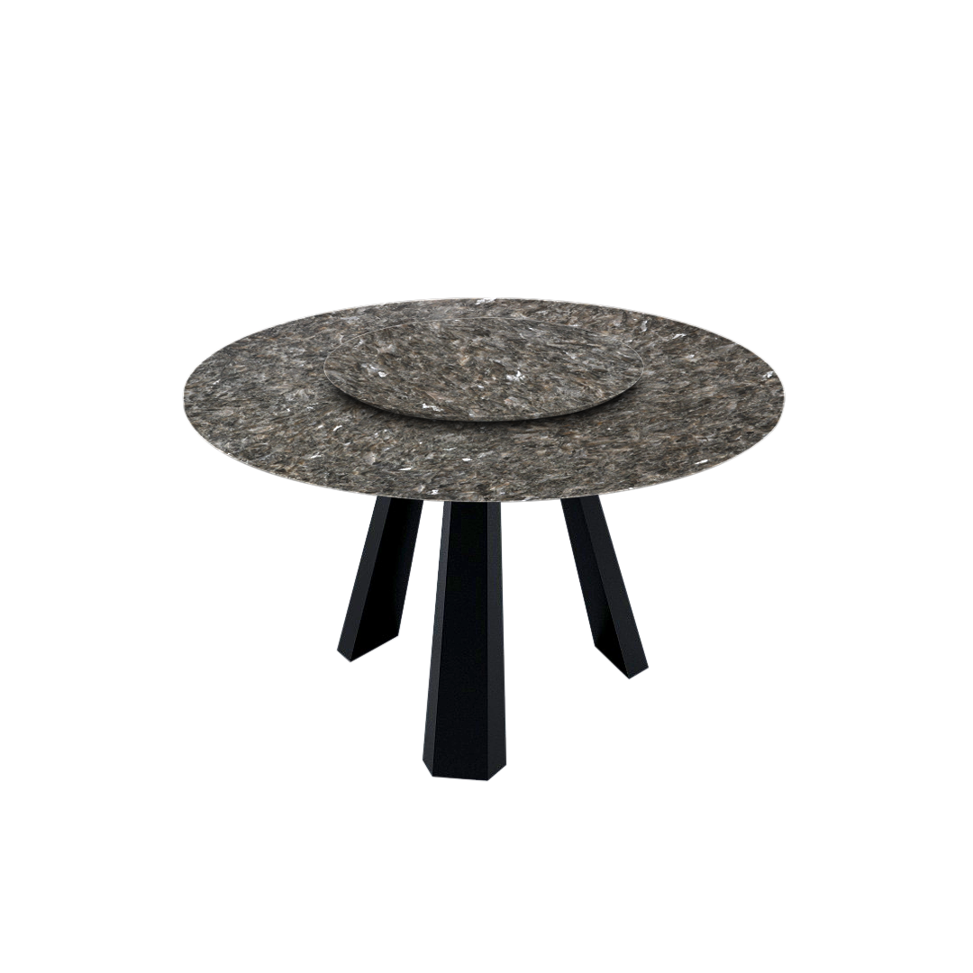 4.3ft Round Pearl Stone Natural Marble Dining Table