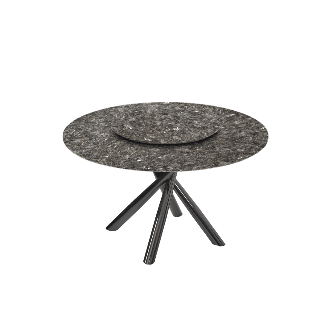 4.3ft Round Pearl Stone Natural Marble Dining Table
