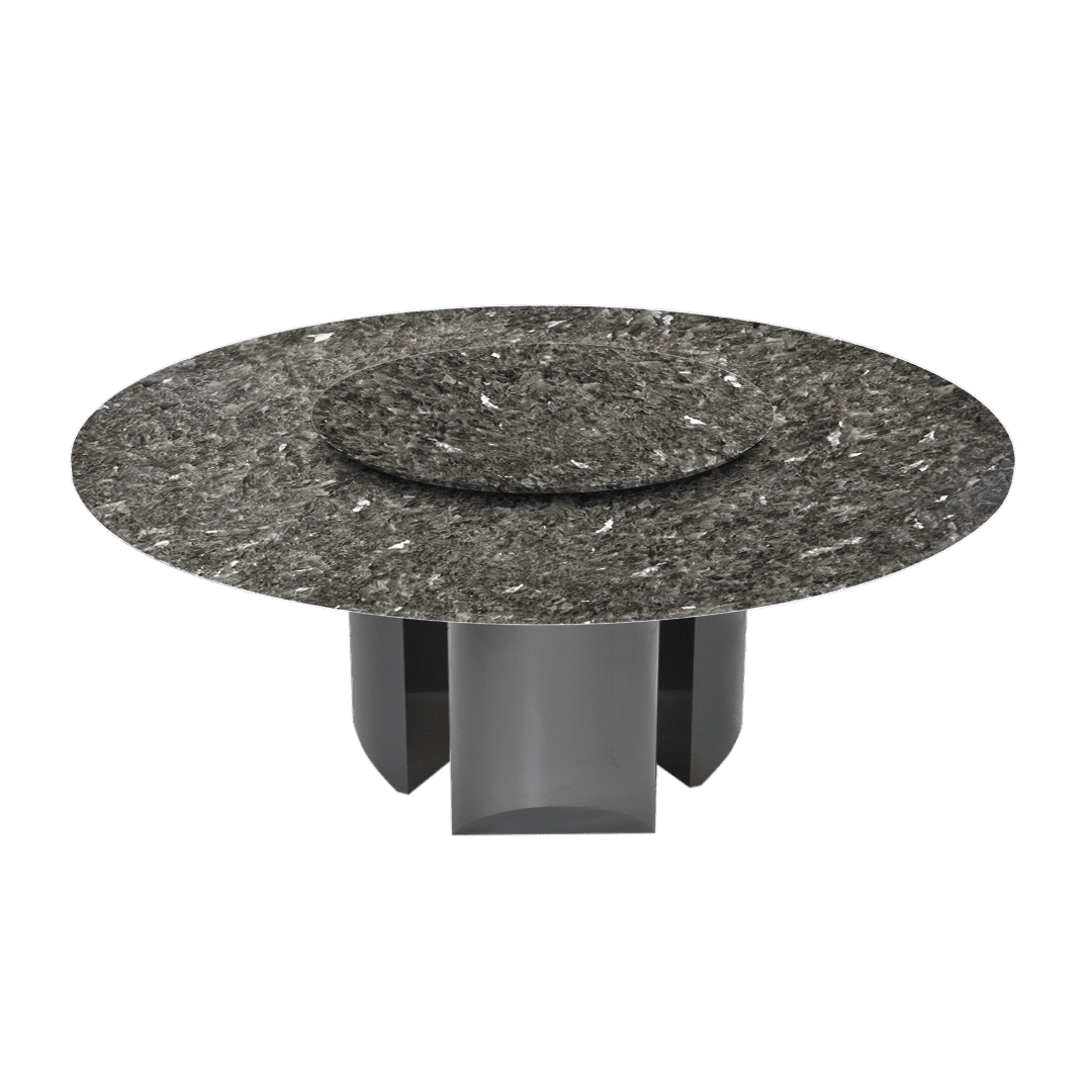 6ft Round Pearl Stone Natural Marble Dining Table