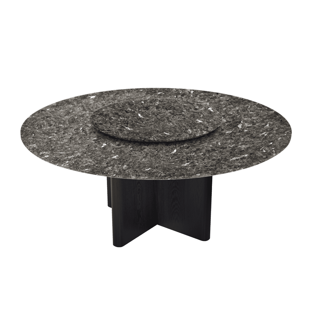 6ft Round Pearl Stone Natural Marble Dining Table