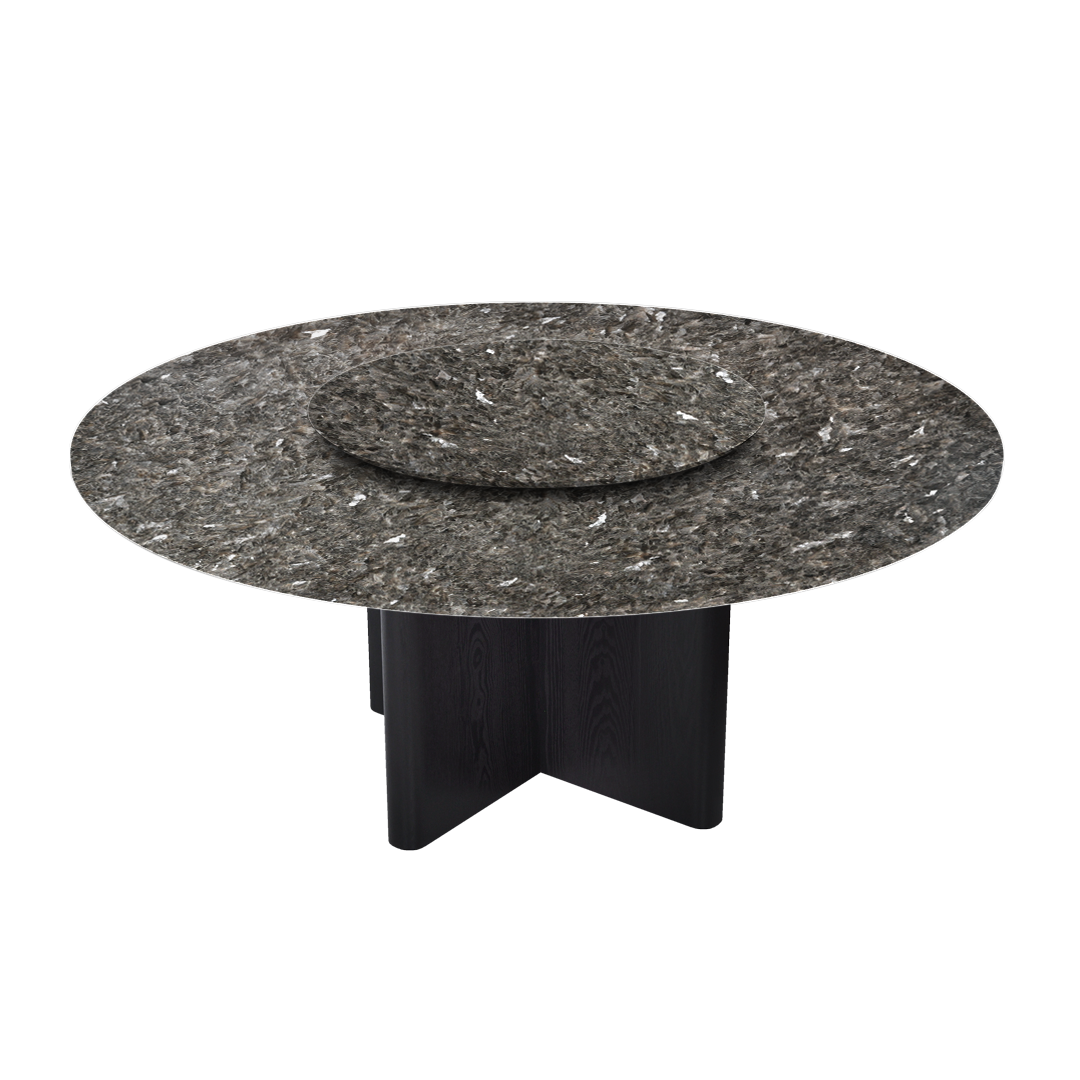 6ft Round Pearl Stone Natural Marble Dining Table