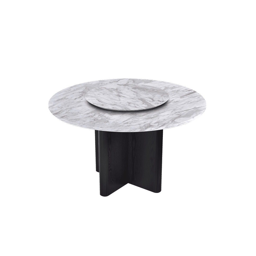 4.3ft Round Volakas Natural Marble Dining Table