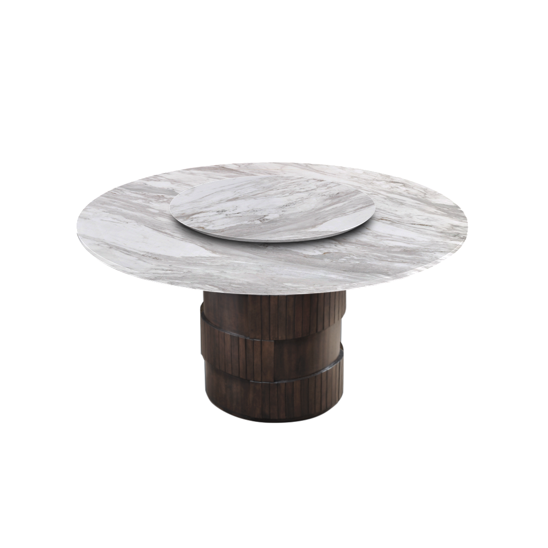 5ft Round Volakas Natural Marble Dining Table