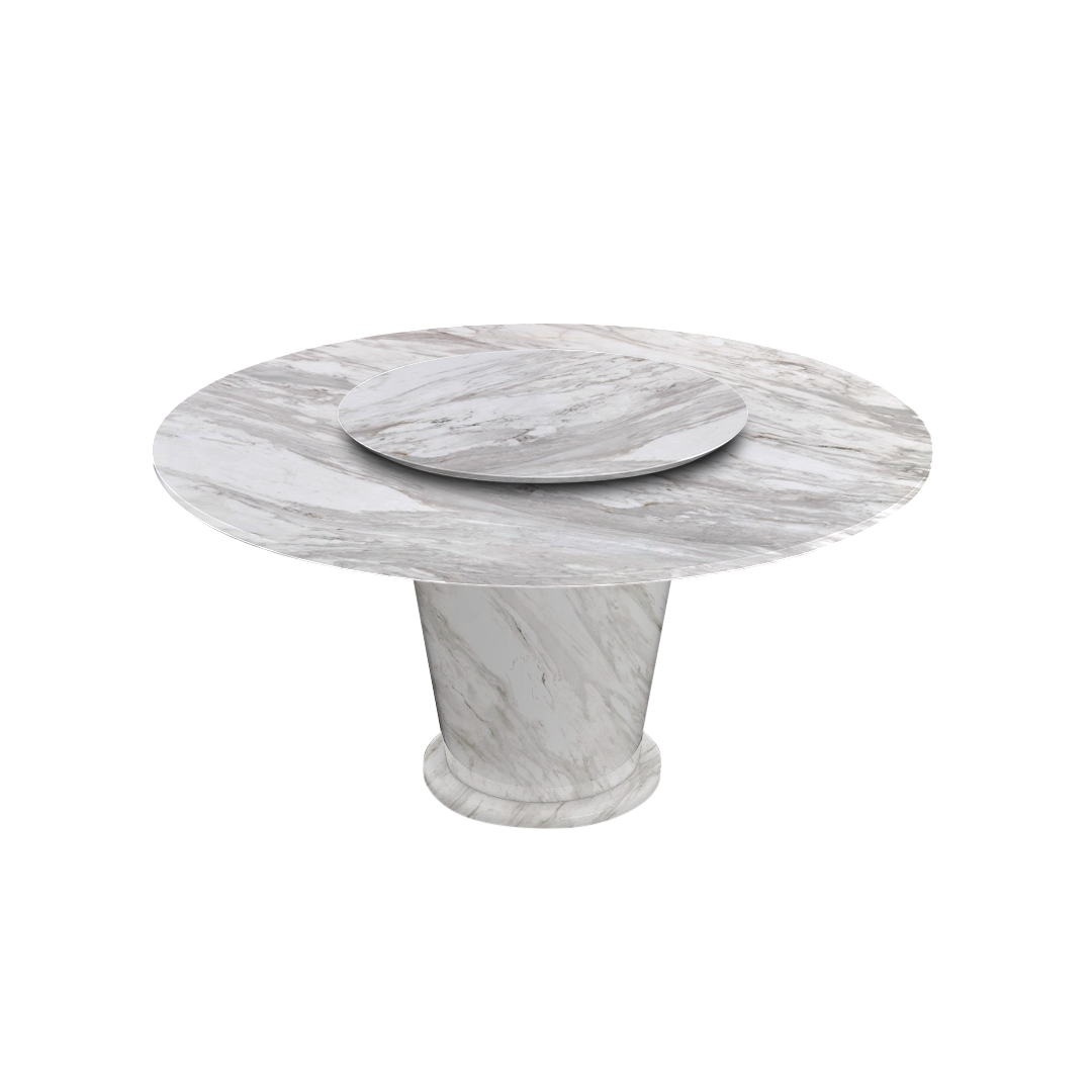 5ft Round Volakas Natural Marble Dining Table