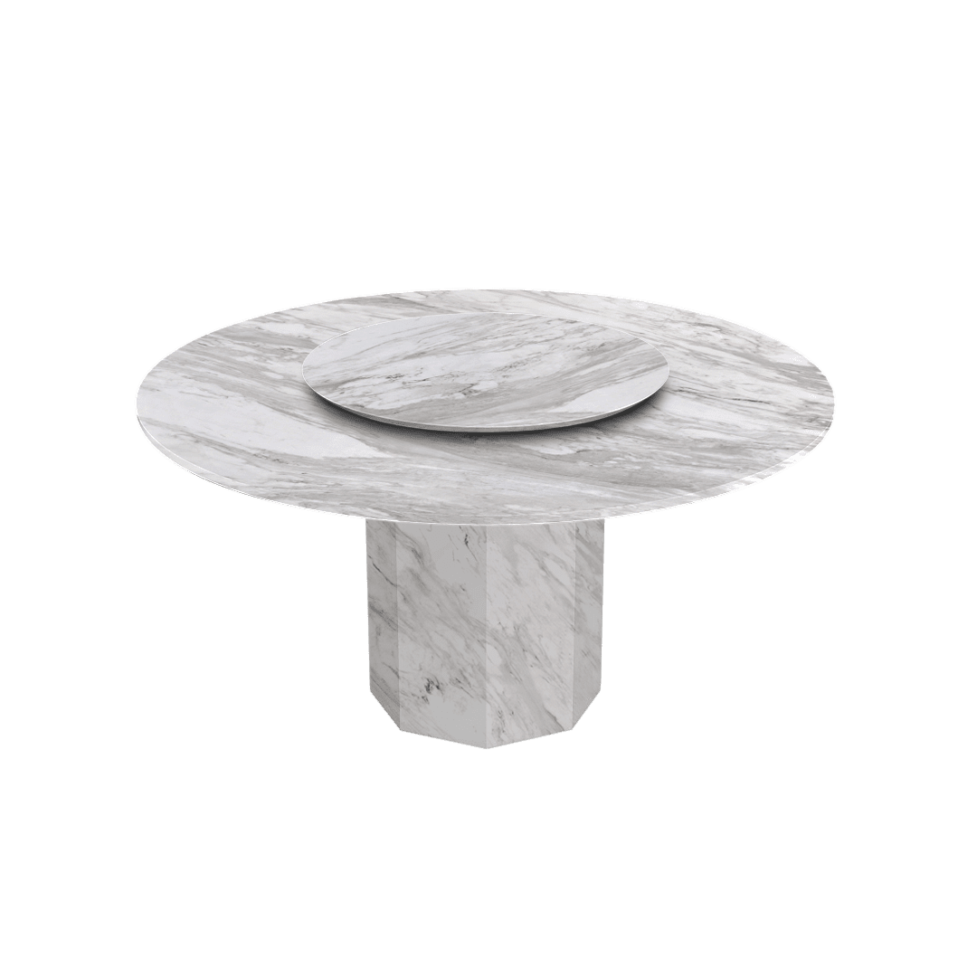 5ft Round Volakas Natural Marble Dining Table