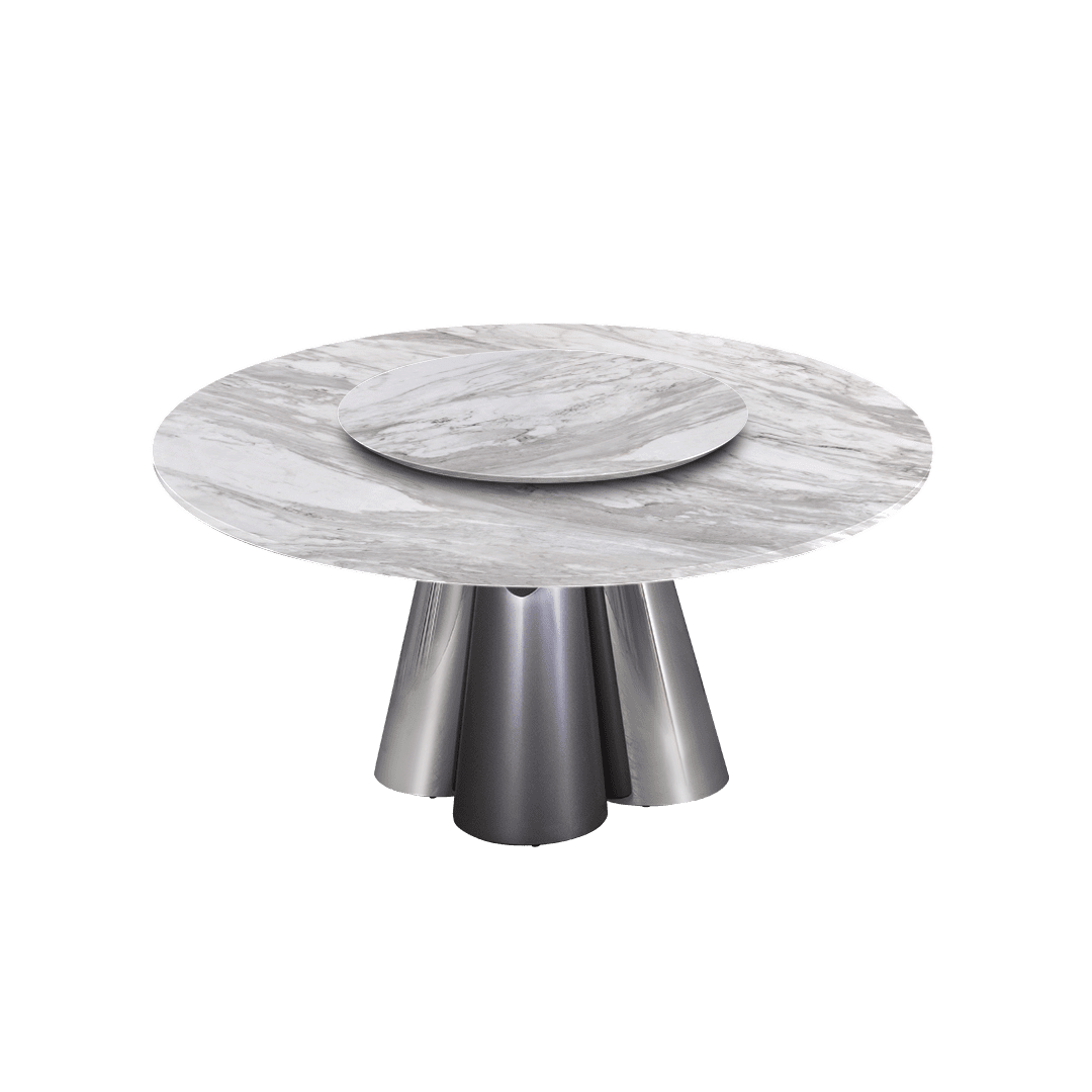 5ft Round Volakas Natural Marble Dining Table