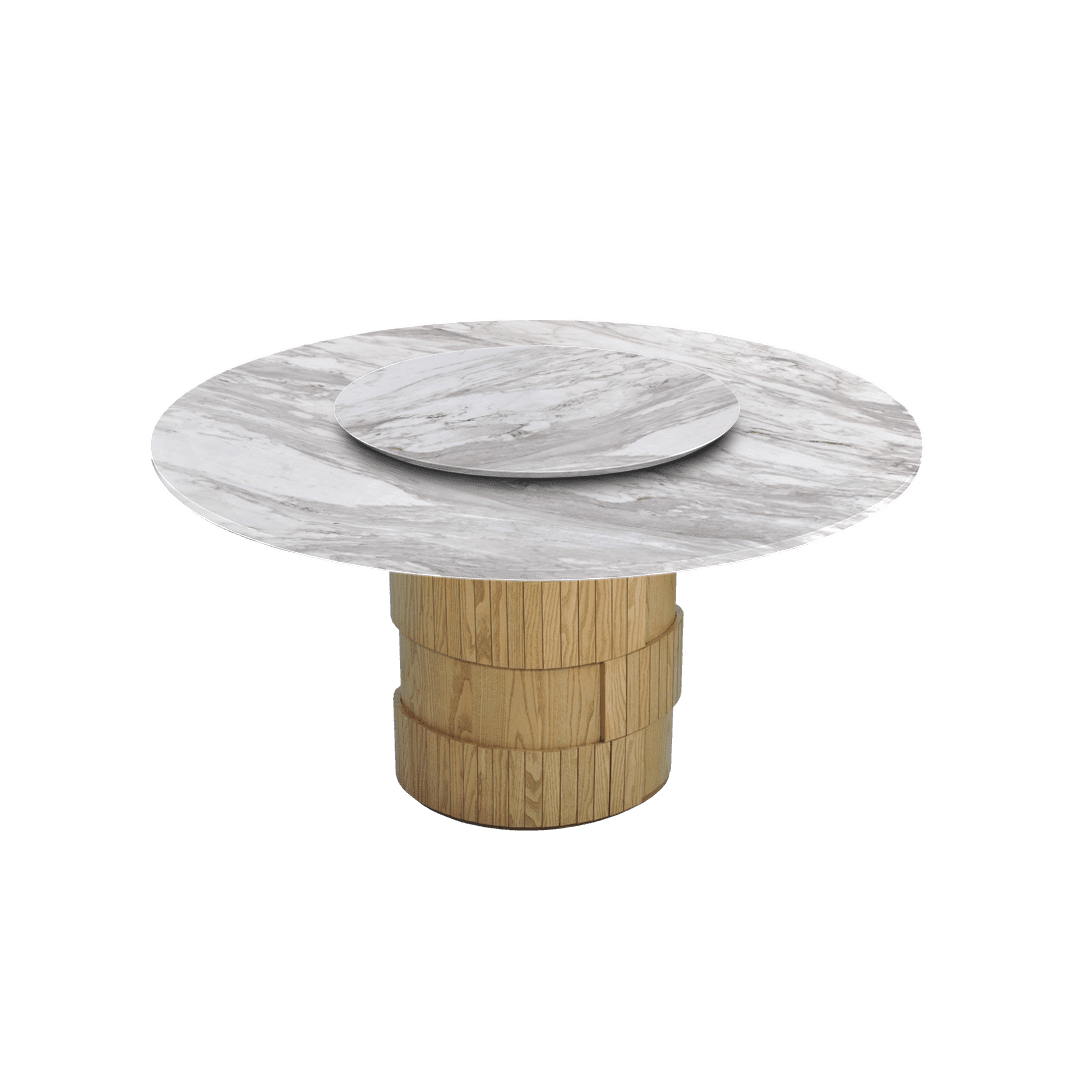 5ft Round Volakas Natural Marble Dining Table