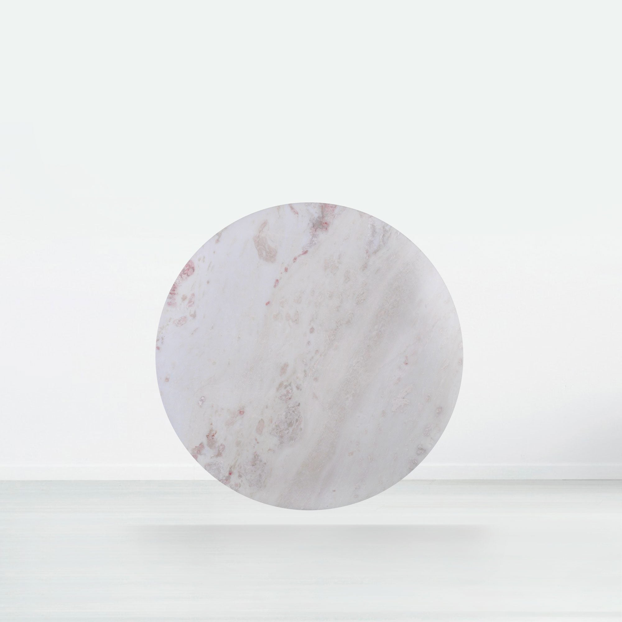 4.3ft Round Namibian Rose Natural Marble Dining Table