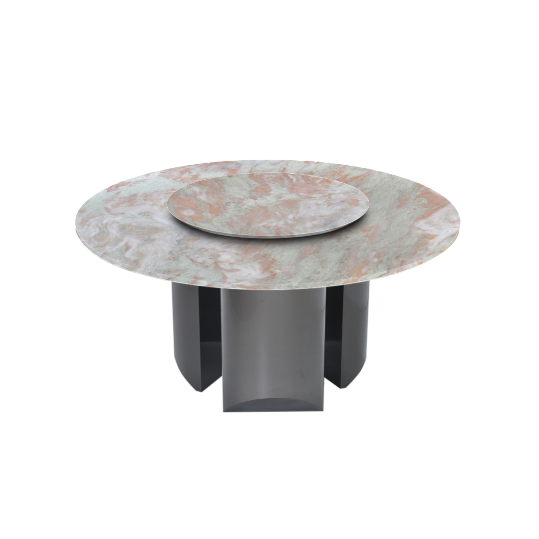 5ft Round Norwegian Jade Natural Marble Dining Table