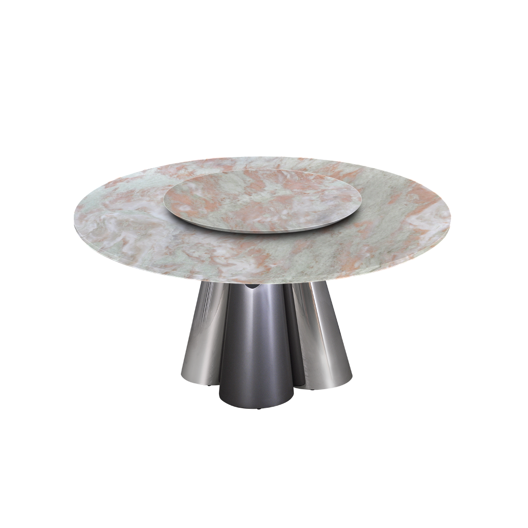 5ft Round Norwegian Jade Natural Marble Dining Table