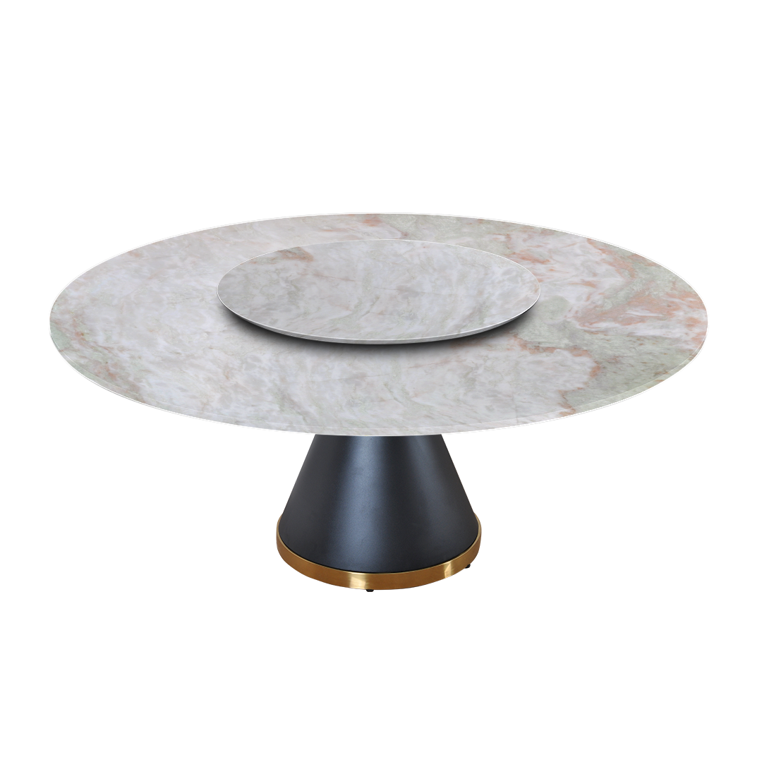 6ft Round Norwegian Jade Natural Marble Dining Table