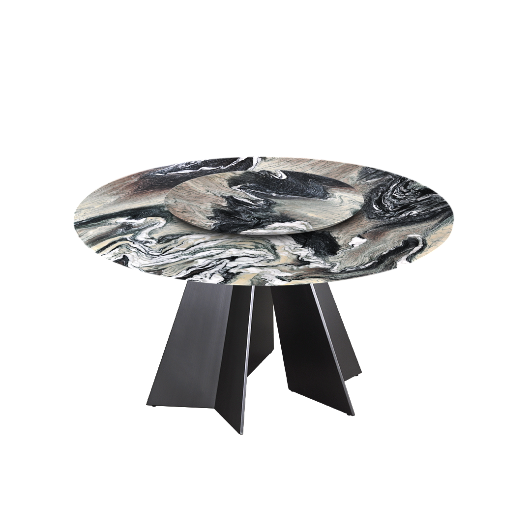 5ft Round Kinawa Natural Marble Dining Table