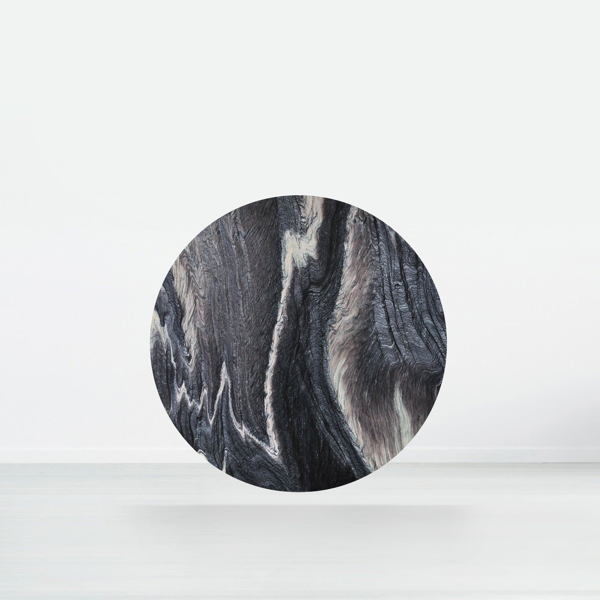 4.3ft Round Kinawa Natural Marble Dining Table