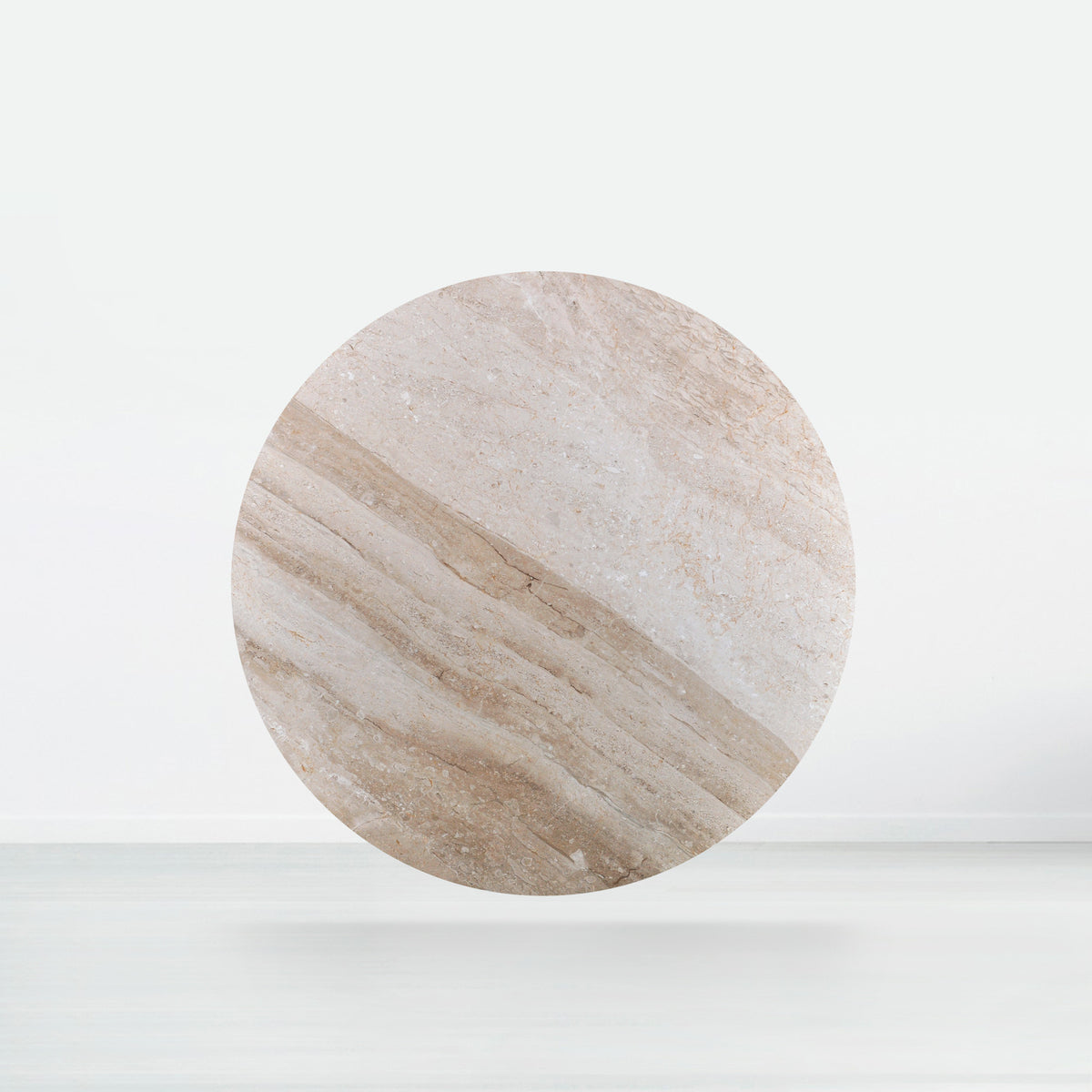 5ft Round Daino Beige Marble Dining Table