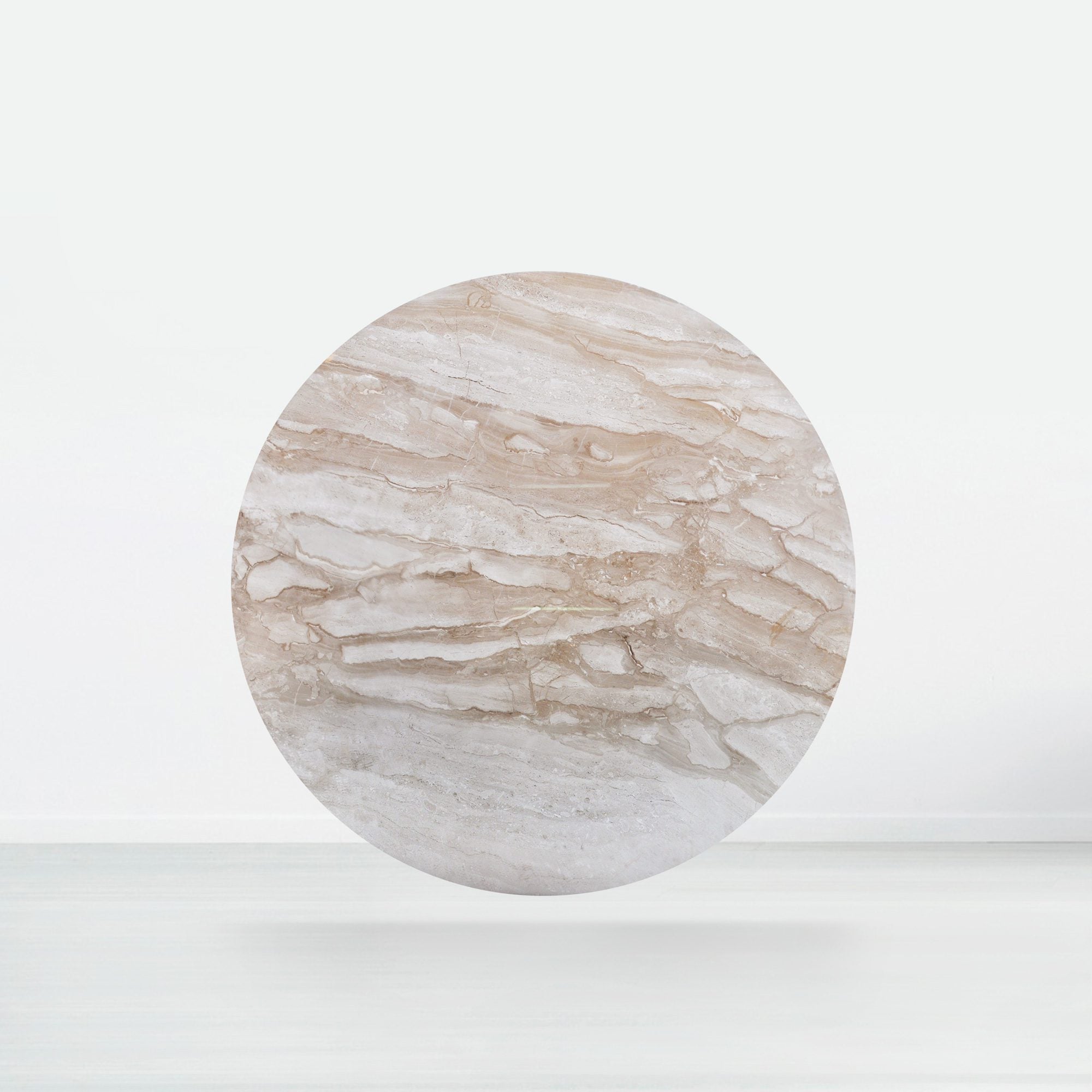 5ft Round Daino Beige Marble Dining Table