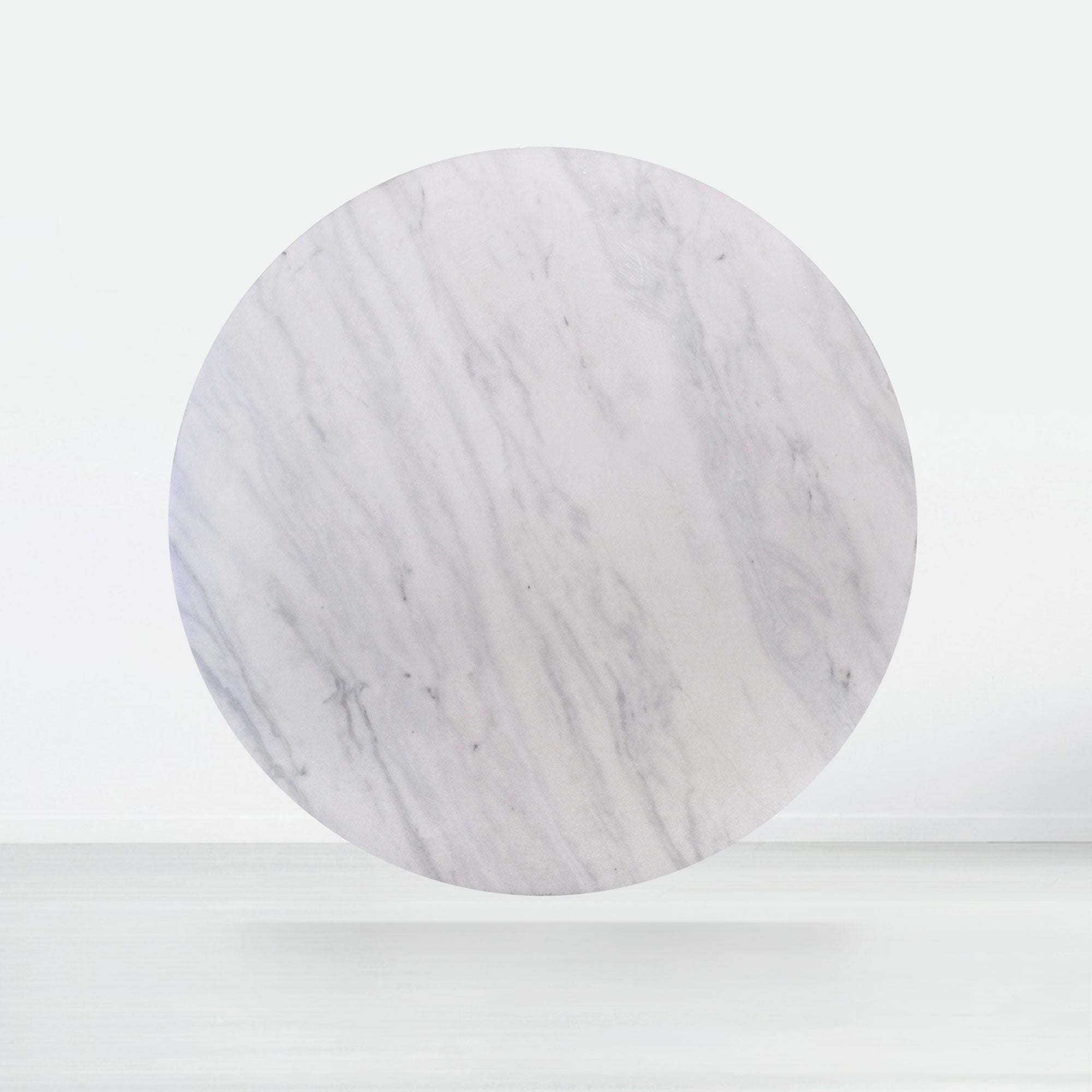 6ft Round Venus White Natural  Marble Dining Table