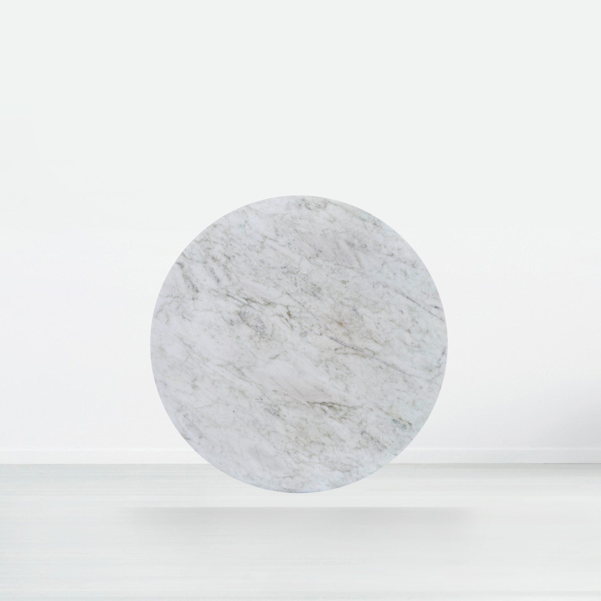 4.3ft Round Emerald White Jade Natural Marble Dining Table