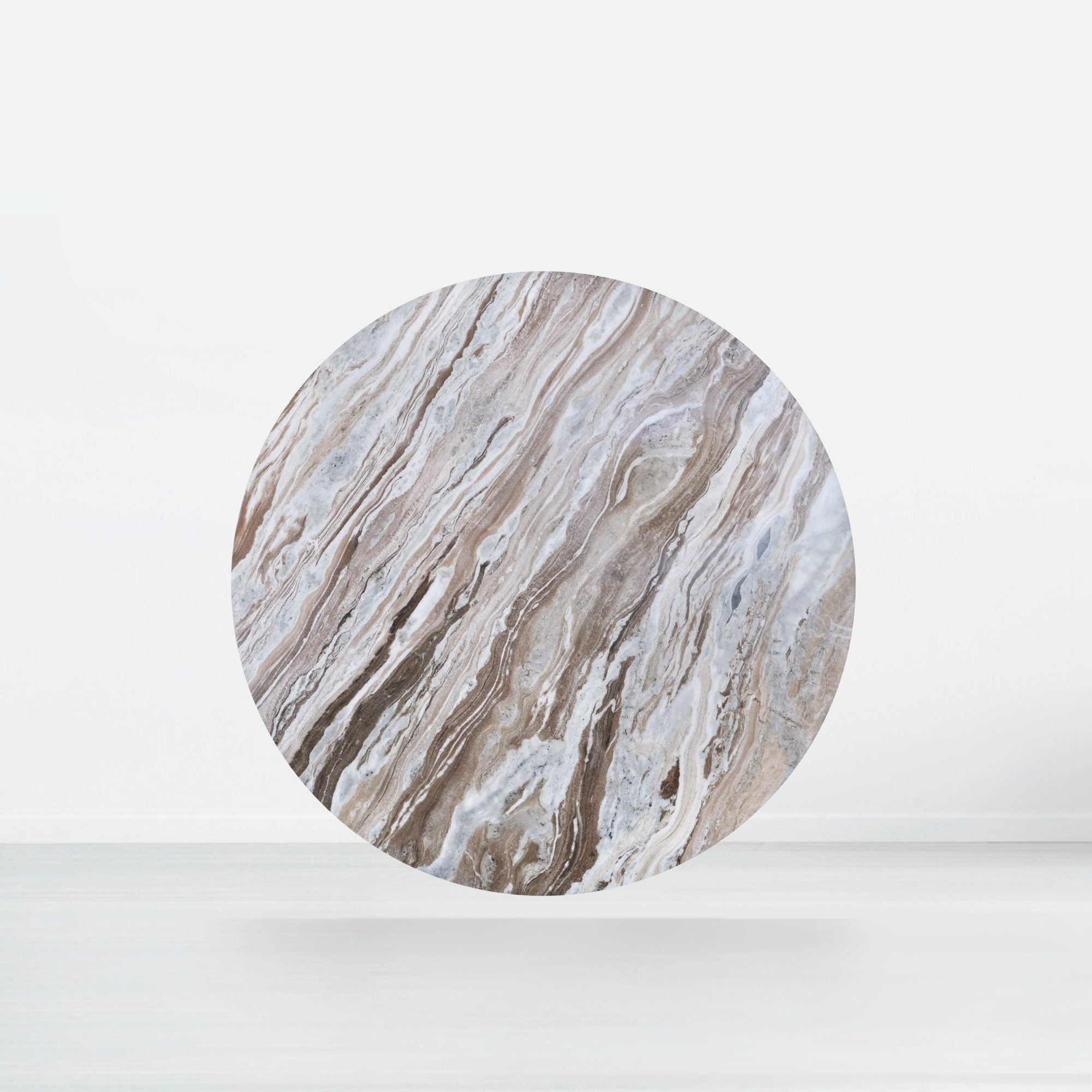 5ft Round Toronto Brown Natural Marble Dining Table