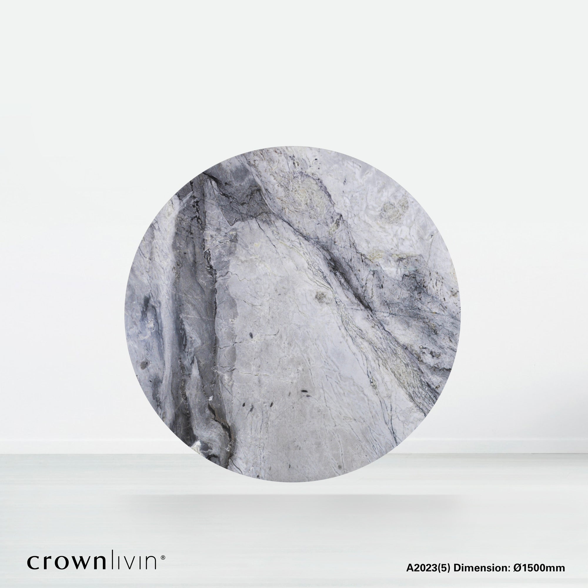 5ft Round Cristallo Blue Natural Marble Dining Table