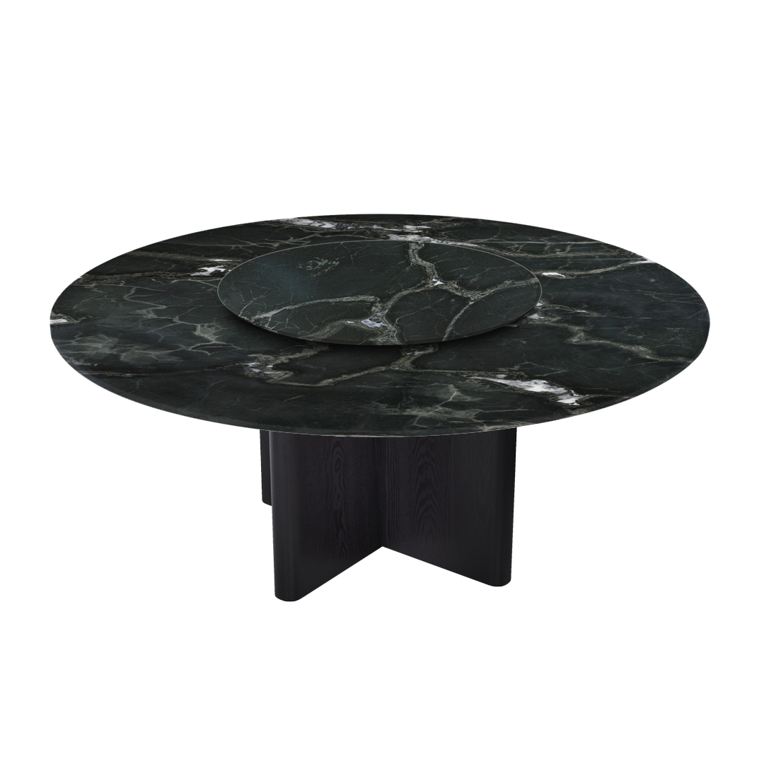 6ft Round Verde Levanto Natural Marble Dining Table