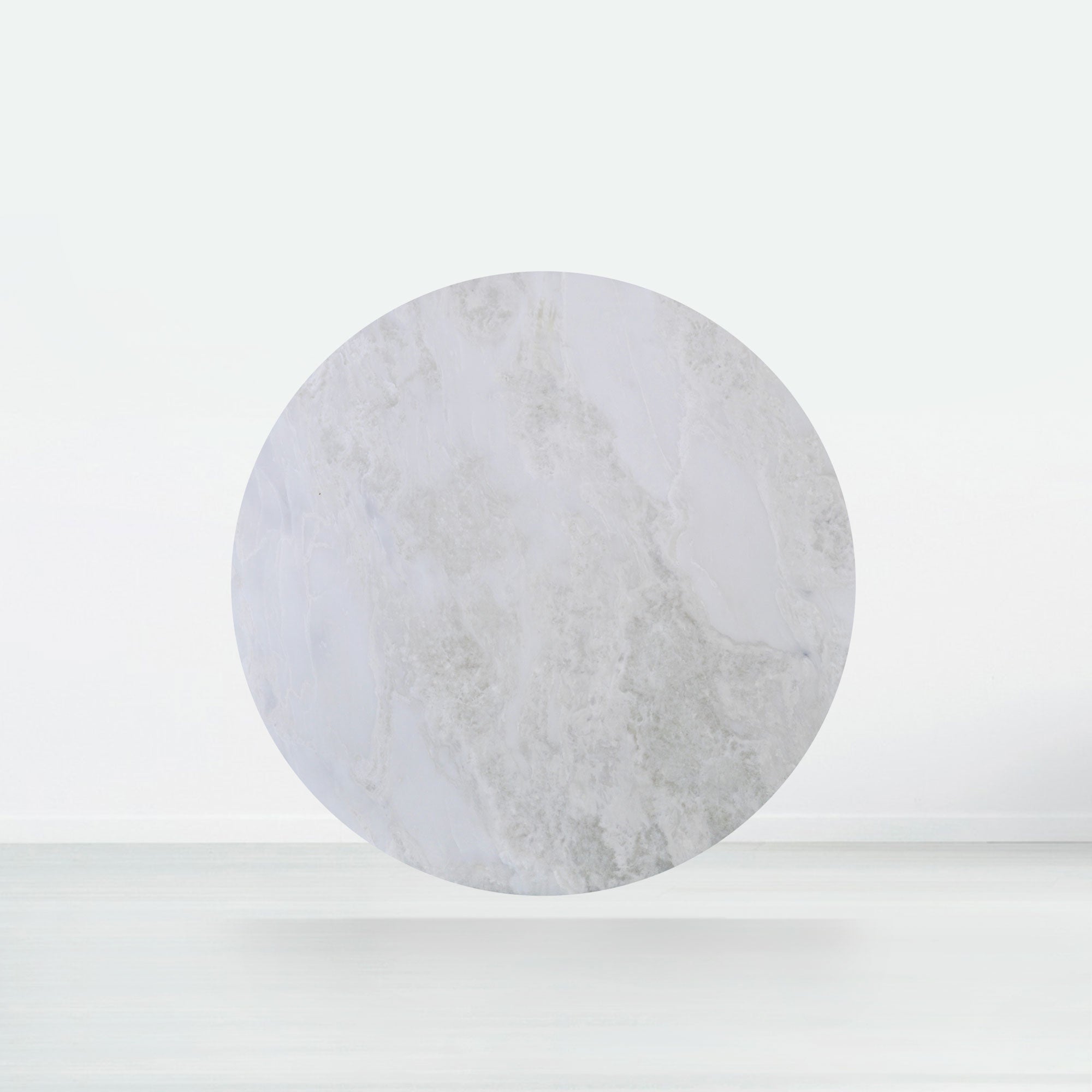 5ft Round Fendi White Natural Marble Dining Table