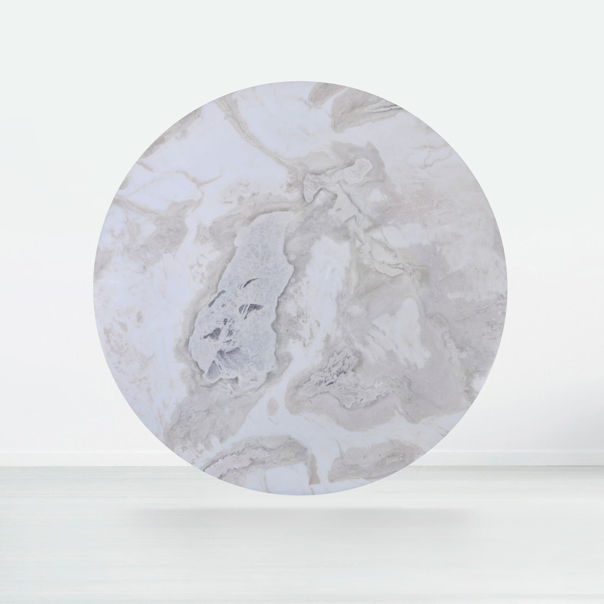 6ft Round Fendi White (Old Quarry) Natural Marble Dining Table