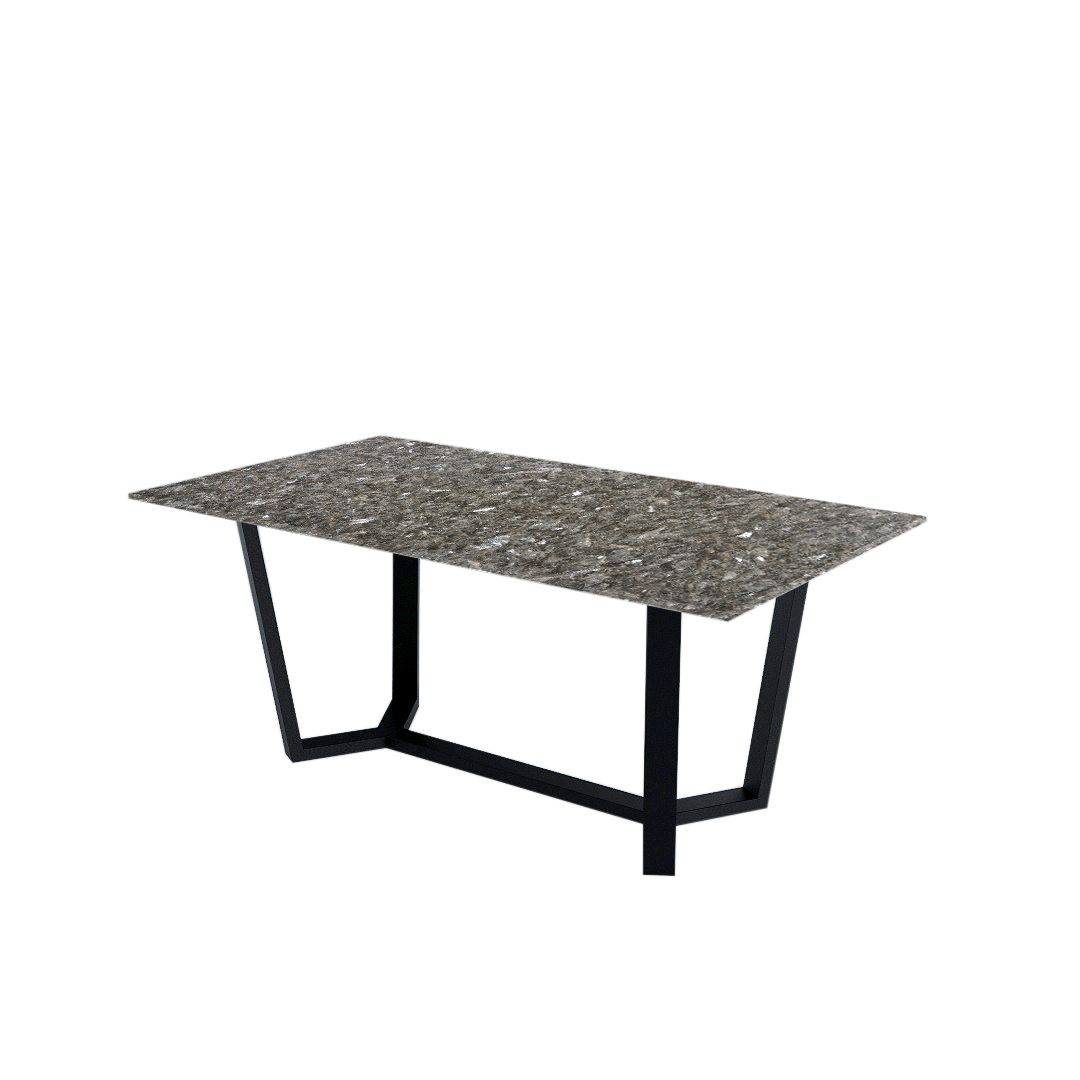 6ft Rectangular Pearl Stone Natural Marble Dining Table