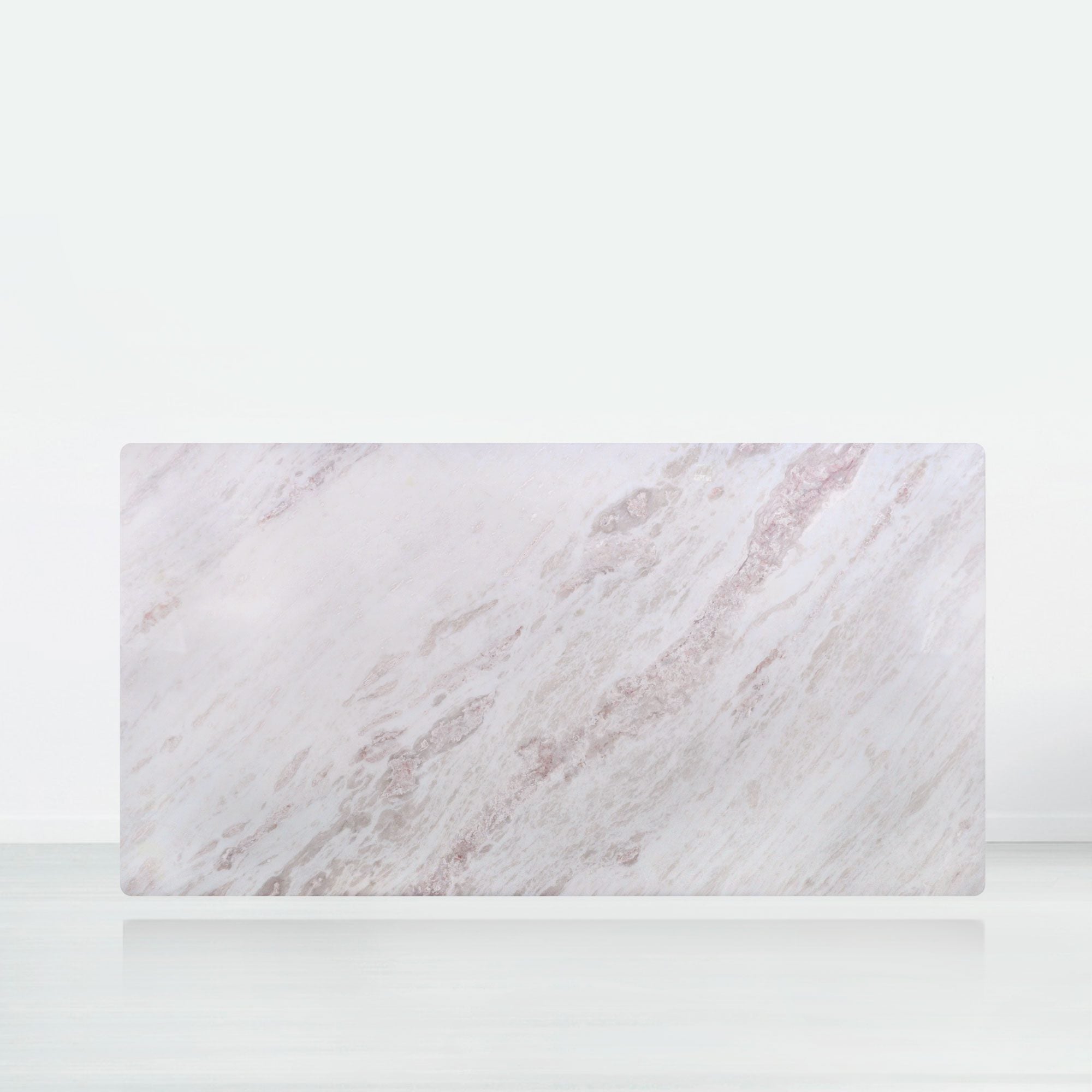 7ft Rectangular Namibian Rose Natural Marble Dining Table