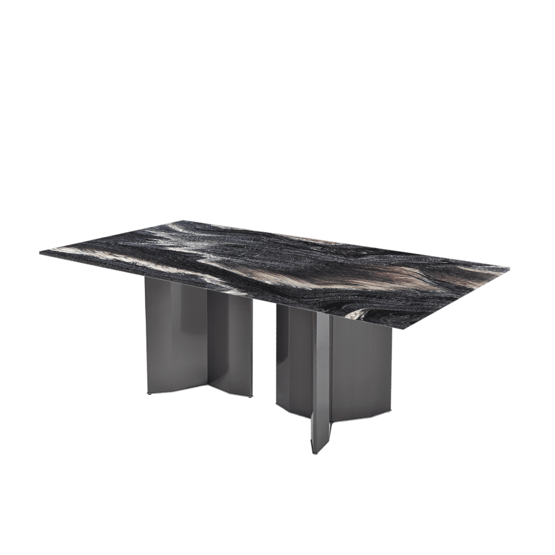 7ft Rectangular Kinawa Natural Marble Dining Table
