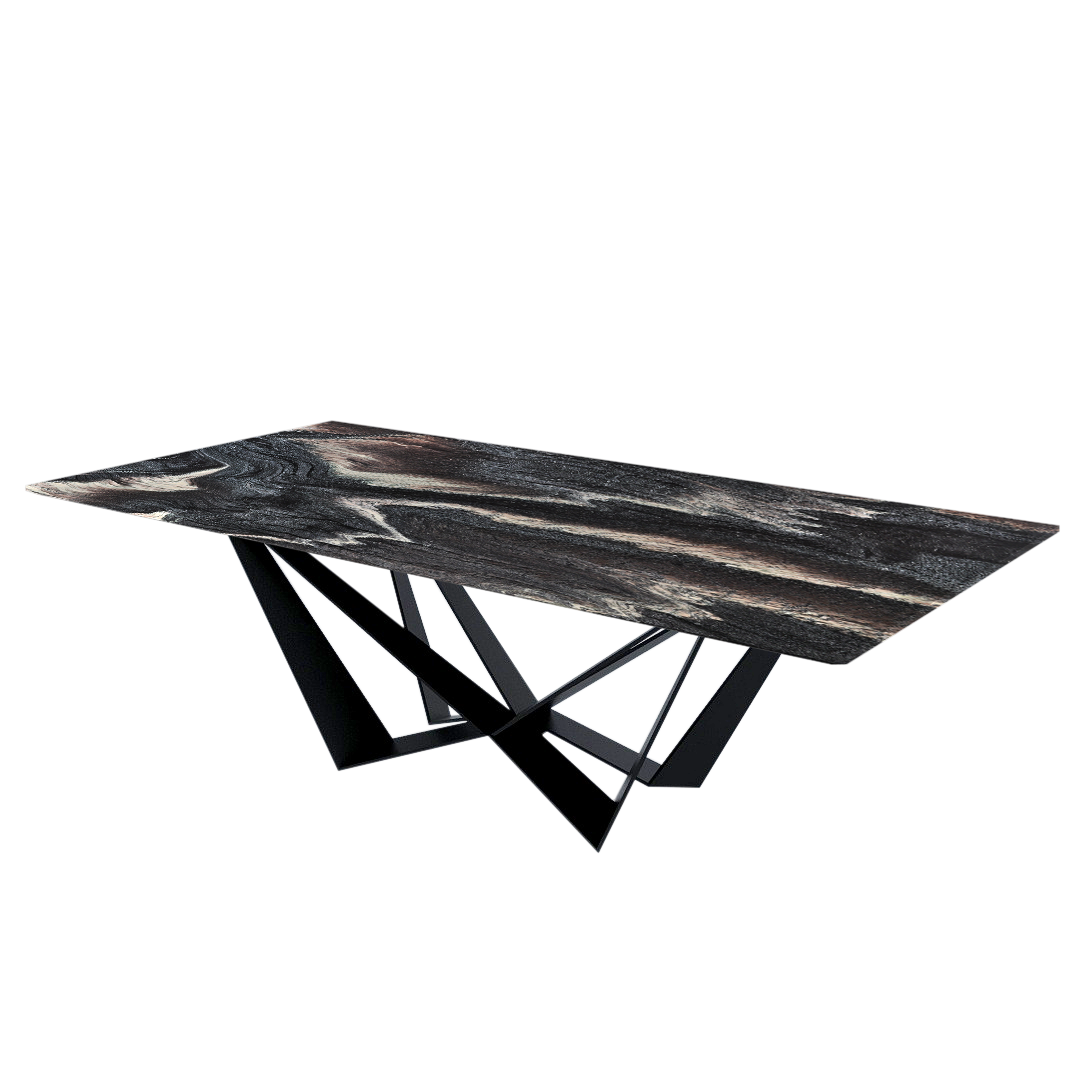 8ft Rectangular Kinawa Natural Marble Dining Table