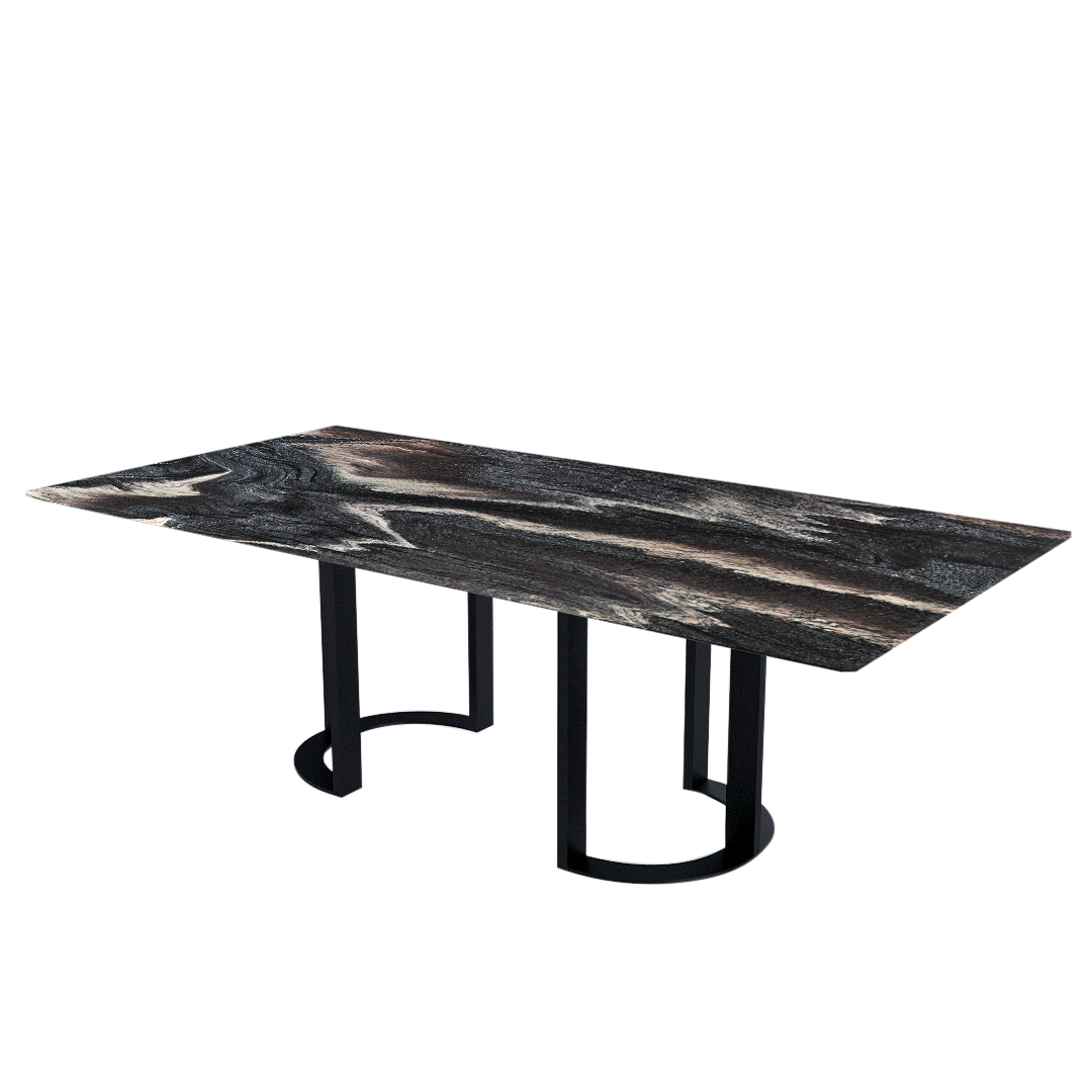 8ft Rectangular Kinawa Natural Marble Dining Table
