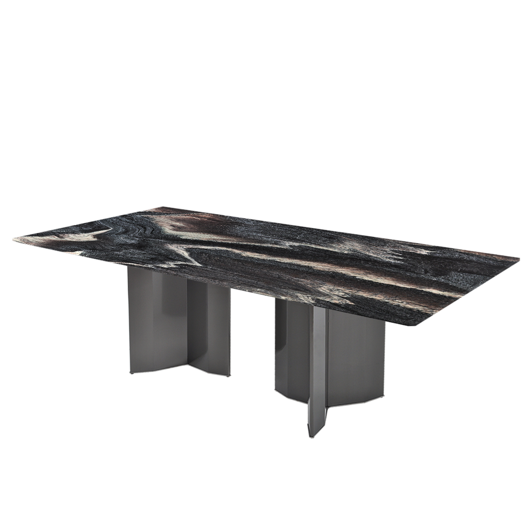 8ft Rectangular Kinawa Natural Marble Dining Table
