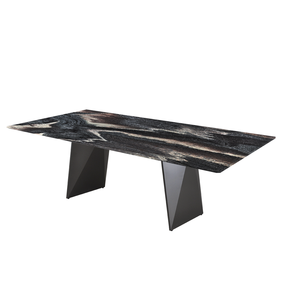 8ft Rectangular Kinawa Natural Marble Dining Table