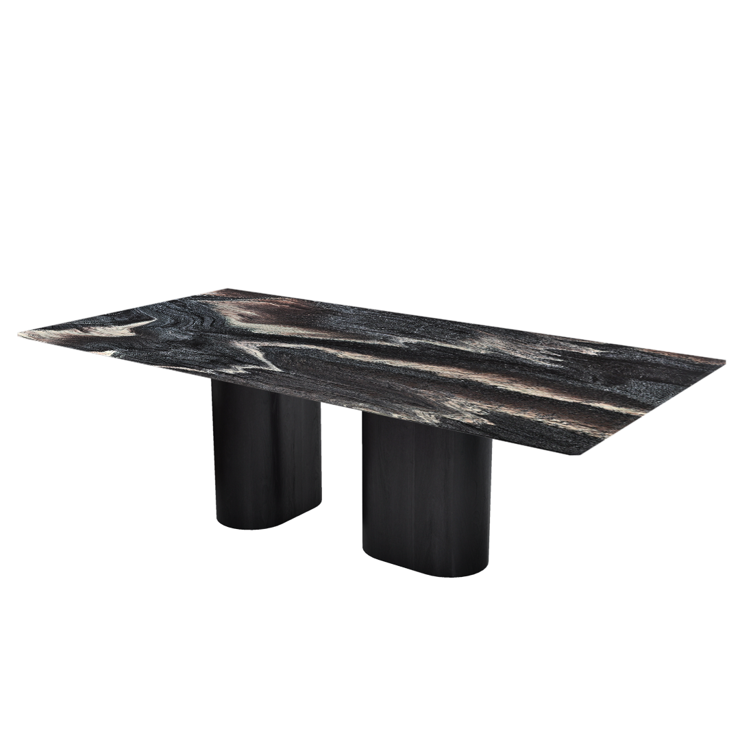 8ft Rectangular Kinawa Natural Marble Dining Table