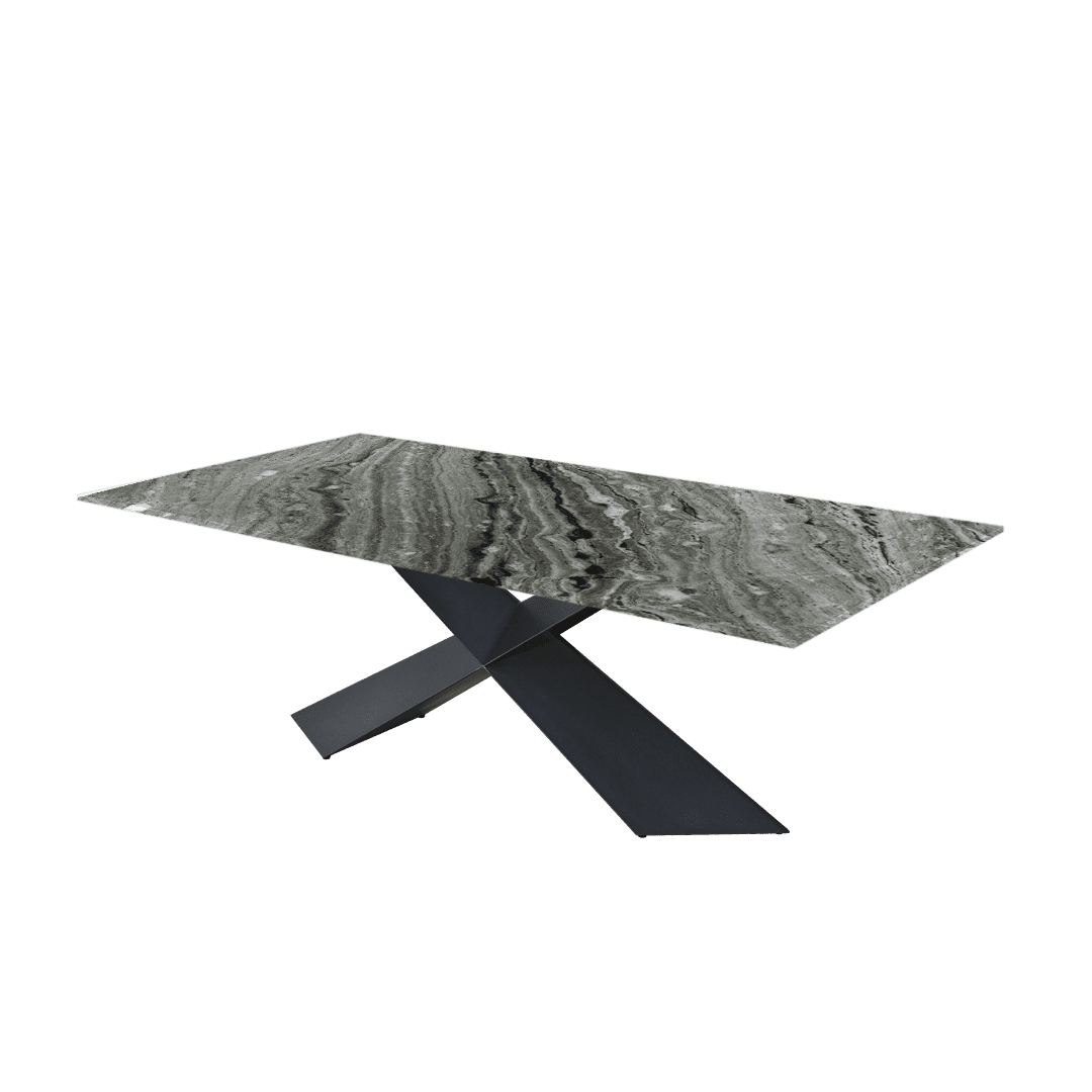 7ft Rectangular Verde Prato Natural Marble Dining Table