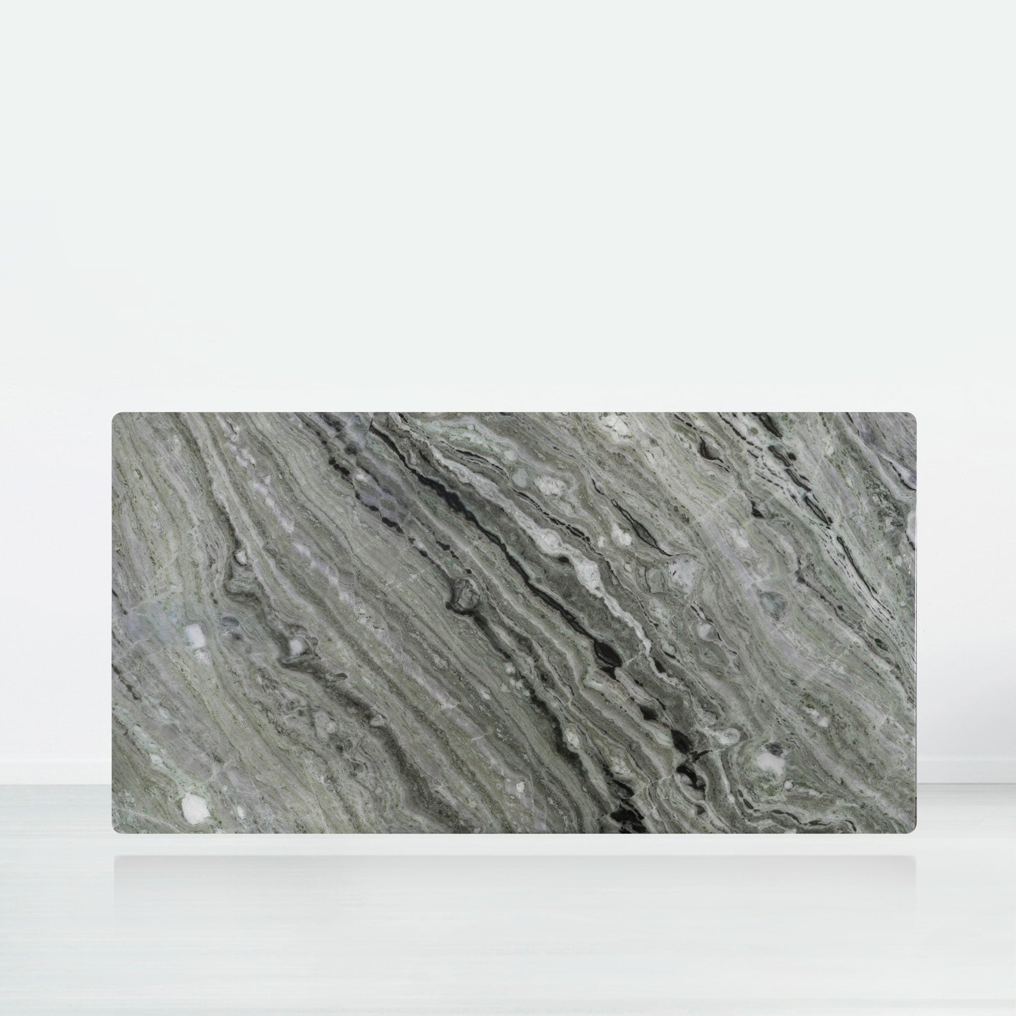 7ft Rectangular Verde Prato Natural Marble Dining Table