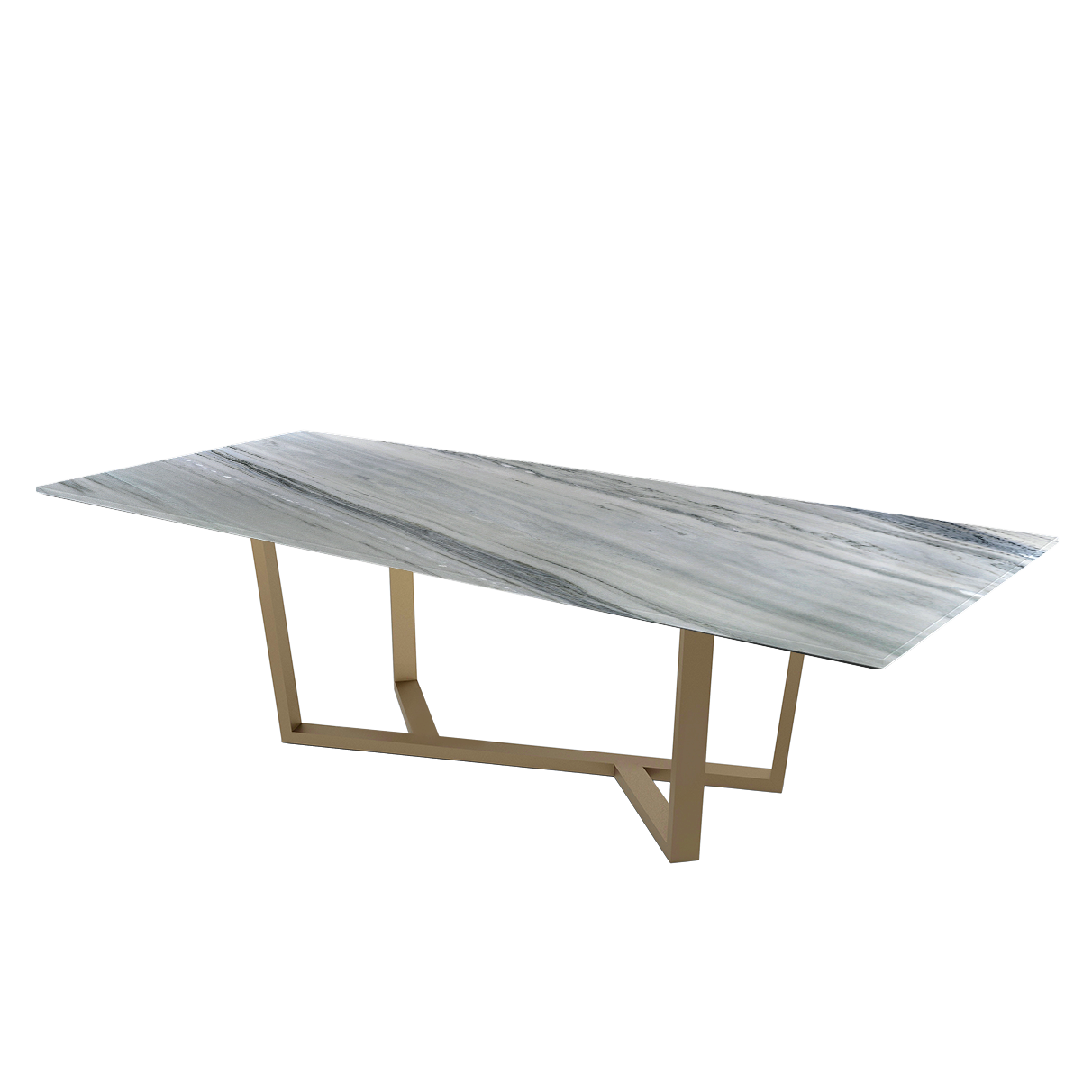 9ft Rectangular Palissandro Blue Natural Marble Dining Table