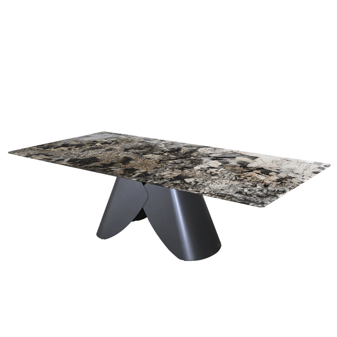 8ft Rectangular Pandora Natural Marble Dining Table